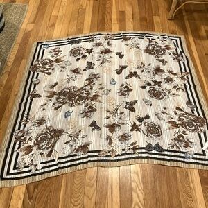 Black gold with floral and butterfly scarf please ask questions before buying